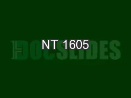 NT 1605