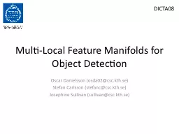 Multi-Local Feature Manifolds for Object Detection