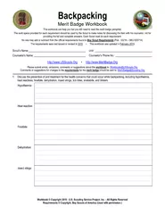 Merit Badge Workbook HEU             Wilderness Use Po
