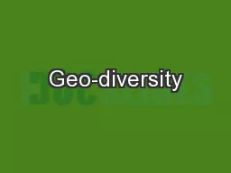 Geo-diversity