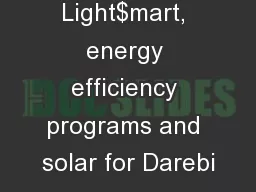 Light$mart, energy efficiency programs and solar for Darebi