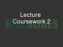 Lecture Coursework 2