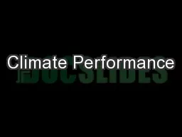 Climate Performance