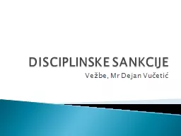 DISCIPLINSKE SANKCIJE