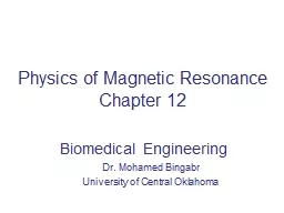 Physics of Magnetic Resonance