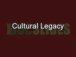 Cultural Legacy