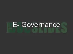 E- Governance