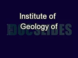 Institute of Geology of