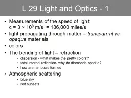 L 29 Light and Optics - 1