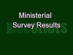 Ministerial Survey Results