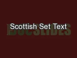 Scottish Set Text