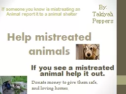 Help mistreated animals