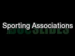 Sporting Associations