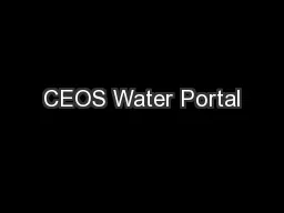 CEOS Water Portal