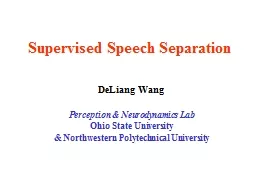 Supervised Speech Separation