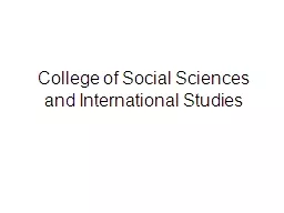 College of Social Sciences and International Studies