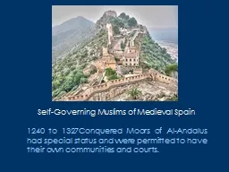 Self-Governing Muslims of Medieval Spain
