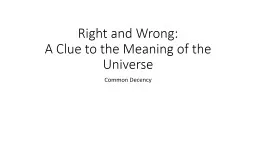 Right and Wrong:
