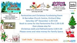 Pantomime and Christmas Fundraising