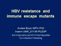 HBV resistance and