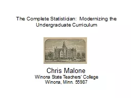 The Complete Statistician:  Modernizing the Undergraduate C