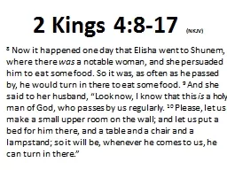 2 Kings 4:8-17