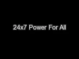 24x7 Power For All