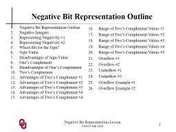 Negative Bit Representation Lesson