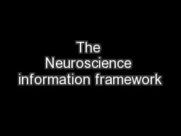 The Neuroscience information framework