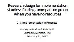 Research design for implementation