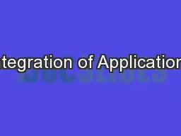 Integration of Applications