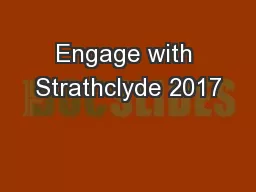 Engage with Strathclyde 2017