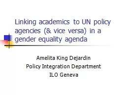 Linking academics to UN policy agencies (& vice versa)