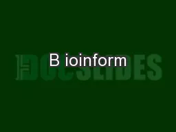 B ioinform