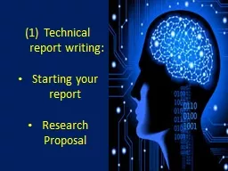 Technical report writing: