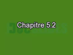 Chapitre 5.2