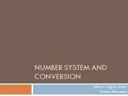 Number System and Conversion