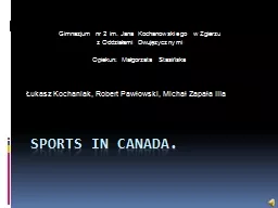 Sports in Canada.