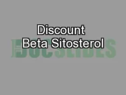 Discount Beta Sitosterol