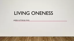 Living Oneness