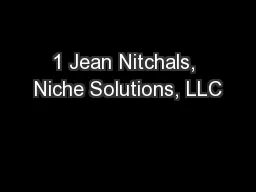 1 Jean Nitchals, Niche Solutions, LLC