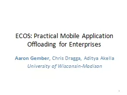 ECOS: Practical Mobile Application Offloading for Enterpris