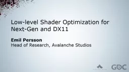 Low-level Shader Optimization for Next-Gen and DX11