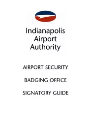 AIRPORT SECURITY BADGING OFFICE SIGNATORY GUIDE  The I