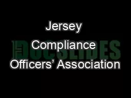 Jersey Compliance Officers’ Association