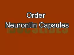 Order Neurontin Capsules