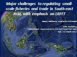 Major challenges to regulating small-scale fisheries and tr