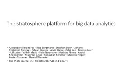The stratosphere platform for big data analytics