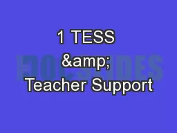 1 TESS & Teacher Support