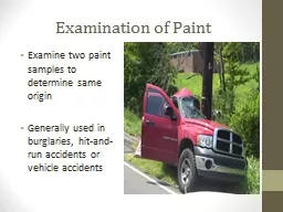Examination of Paint